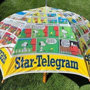 Fort-Worth Star-Telegram Newspaper Umbrella Comic Strip Cartoon Funnies Vintage